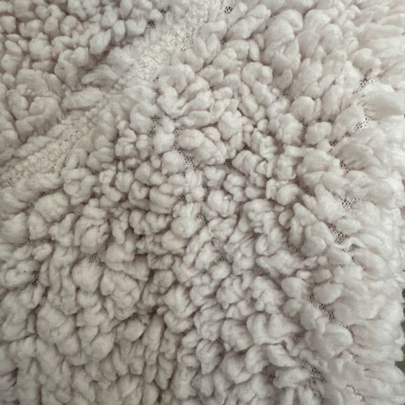 PrAna Cream Permafrost Sherpa Fleece Hooded Full Zip Hoodie Vest Size XL - Picture 11 of 13